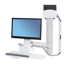 Ergotron StyleView Sit-Stand Combo System, Small CPU Holder, Bright White Texture (45-273-216)-Meets VESA FDMI, MIS-D, 75/100, C mounting standards