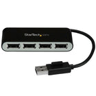 StarTech 4-Port Portable USB 2.0 Hub with Built-in Cable-Compact, lightweight housing with a small-footprint design for travel or desktop placement