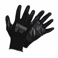 Forcefield Seamless Knit Nylon Nitrile Palm Coated Work Gloves - Size Large - (005-N110-BK)-General purpose