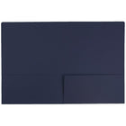 JAM Paper Premium Paper Cardstock Two Pocket Presentation Folders, Navy Blue, 6 Pack-Capacity: 200 sheets
