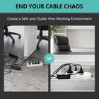ShoppingAll Under Desk Cable Management Mesh Tray -  White-8