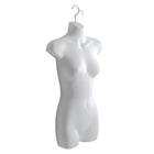 Eddie's Female Hanging 3/4 Torso Forms - PVC - White - 2 Pack (155726-2)-3/4 Torso form