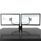 Kanto DMS2000 Gas Shock Dual-Monitor Arm Desktop Mount for 17-inch to 32-inch Displays, Black-Secures to any desk edge or grommet hole up to 2" thick