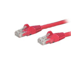 StarTech.com - Câble de raccordement Ethernet Cat6 avec connecteurs antiaccrochements RJ-45, 20 pi, rouge (N6PATCH20RD)-Protecteurs de pinces pour connecteur RJ-45 empêchent le câble de s’accrocher ou de briser pendant l’installation
