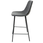 My Home My Living Vintage Faux Leather Counter Stool - Grey - 2 Pack-Wipe clean with damp cloth
