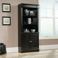 Sauder Palladia Library With Doors, Wind Oak-The Palladia Library with Doors has 3 adjustable shelves