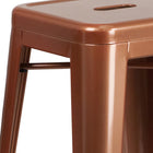Flash Furniture 30" High Backless Copper Indoor-Outdoor Barstool-Stacks up to 10 Chairs High