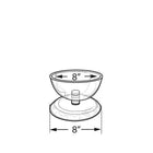 Azar Displays 8" Single Bowl Counter Display (720008)-Overall height: 6.5"