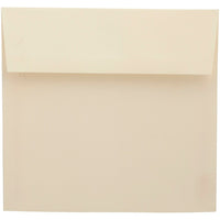 JAM Paper 8.5 x 8.5 Square Envelopes, Cream Mohawk Opaque, 50 Pack (MOOP517I)-Cream Mohawk opaque square envelope