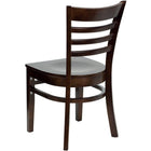 Flash Furniture HERCULES Series Ladder Back Walnut Wood Restaurant Chair-.625'' Thick Beechwood Seat