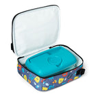 Bondstreet Insulated Kids Lunch Box - Grey Monsters Print-Top Handle