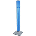 Azar Displays 48" x 4" x 4" Standard 4-Sided Interlocking Pegboard Display Tower, Blue (700225-BLU)-Revolves on a weighted base