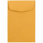 JAM Paper #4 Coin Business Envelopes - 3" x 4 1/2" - Brown Kraft Manila - 100 Pack-Colour: Brown Kraft