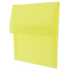 JAM Paper 4bar A1 Envelopes, 3.63 x 5 1/8, Yellow Translucent Vellum, 50 Pack (1591616I)-Blank interior for personalized message