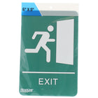 Headline Sign EXIT Running Man Sign - 6" H x 9" L - Green-Sign Message: "EXIT"