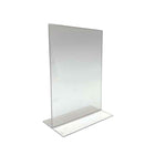 Futech Countertop Sign Holder - 5" W x 7" H - Acrylic - 2 Pack (CTS0207)-2 Pack