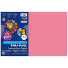 Pacon Tru-Ray Construction Paper  - 12" x 18" - Shocking Pink - 250 Sheets (PAC103045)-Heavy 76 lb. 100% vat-dyed sulphite with longer, stronger fibers.