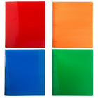 JAM Paper Assorted 1" Plastic 3 Ring Binders, Red, Green, Blue, Orange, 4 Pack-Dimensions: 11.5 x 10.5 x 1