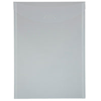 JAM Paper Plastic Envelopes with Tuck Flap Closure, Letter Open End, 9.88 x 11.75, Clear Poly, 12 Pack (1541729)-Clear