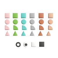 Flash Furniture Bright Beginnings Commercial Grade Pastel 256 Piece Shape Set for Modular STEAM Wall Systems-Commercial Grade Shape Accessory Pack for Modular STEAM Wall Systems
