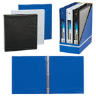 Merangue 1" Vinyl View Binders - 6 Pack-Vinyl View Binder in assorted colours (Black, Blue, Grey)