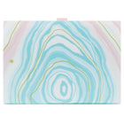 U Brands 5 Pocket Fashion Expandable File - Open Top - Pastel Geode (3305F06-24)-Secure closure keeps documents safe from the great outdoors
