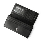 Club Rochelier Ladies Expander Clutch Wallet - Black-Exterior Features: 1 slot pockets, 1 zippered pocket