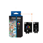 Epson 215 Ink Cartridge Combo Pack - Standard Capacity - Black/Tri-Colour-Laser-quality sharp text