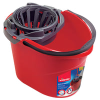 Vileda Quick Wring Bucket with Torsion Wringer-Convenient 10 L graduated elongated oval-shaped bucket