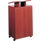 Global Adaptabilities Lectern, Avant Cherry-Angled stand and storage shelf