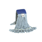 Globe Syn-Pro Synthetic Looped End Wet Mop, Blue, 16oz, 12 Pack (3050B)-Made from Anti-Shrink Synthetic Blended Yarns that can Withstand Repeated Launderings