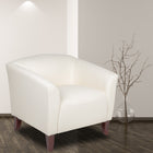 Flash Furniture HERCULES Imperial Series Leather Chair - White-Hardwood Construction