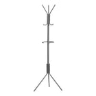 Monarch Specialties 2163 Coat Rack - Silver Metal-Put a classic touch on a practical coat tree with an umbrella holder bottom ring, featuring 6 hooks to hang your coat, hat, scarf, sweater