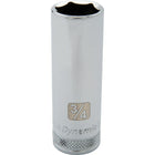 Dynamic Tools 1/2" Drive 12 Point SAE, 1-3/16" Deep Length, Chrome Finish Socket-Size: 1-3/16"