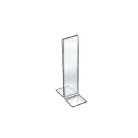 Azar Displays 7" x 2" Double Foot Acrylic Sign Holder, Clear, 10 Pack (152757)-For photo booth photos