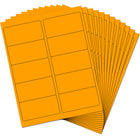JAM Paper Laser/Inkjet Address Labels - 2" x 4" - Neon Orange - 120 Pack-Size: Medium (2 x 4 inches), Printer friendly labels are easy to create and customize