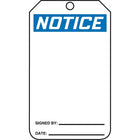 Blank Header Safety Tags, Notice, SAU663, 25 Pack-Language - English