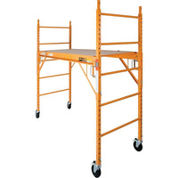 Metaltech Mobile Work Scaffolding - Maxi Square Scaffolding, Steel Frame, 74" D x 74" H-Frame Material: Steel