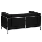 Flash Furniture HERCULES Imagination Series Contemporary Black LeatherSoft Loveseat with Encasing Frame-Contemporary Style