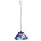 Vileda Toilet Plunger+ - White/Blue-Dual Seal Technology with pre-seal locks out air