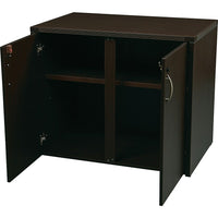 Office Star Napa Collection 2-Door Storage Cabinet, Espresso-Features 1” top and end panels