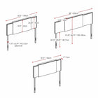 CorLiving 3-in-1 Expandable Panel Headboard, Cream Padded Fabric (BBT-970-A)-Apply a fabric UV and stain protecting spray before first use
