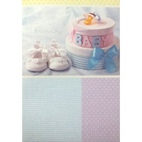 Rosedale 5-1/2" x 8" Boy Baby Christening Greeting Cards And Envelopes, 12 Pack (15400)-Printed on premium uncoated card stock