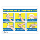 Zenith Pictogram Sign - N'oubliez pas de lavez vos mains - 7" x 10" - Aluminum - 4 Pack-N'oubliez pas de lavez vos main