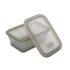 Minimal Silicone Food Storage Container - Grey - 1160ml - Set of 2-BPA, BPS, PVC Free