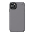 Speck Presidio Pro iPhone 11 Pro - Filigree Grey/Slate Grey (AP-1010)-Ridges of IMPACTIUM material on the inside perimeter compress on impact to absorb and disperse shock. Dropped from 10 feet multiple times by independent labs to ensure superior protection.