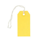 Jam Paper Gift Tags with String - Small - 3 1/4" x 1 5/8" - Yellow - 100 Pack-Yellow Gift Tags