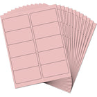 JAM Paper Laser/Inkjet Address Labels - 2" x 4" - Baby Pink - 12 Pack-Size: Medium (4 x 2 inches), Printer friendly labels are easy to create and customize