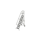 Tri-Arc Roll & Fold Rolling Ladder, 9 Step, 96" Height, Serrated (KDRF109162)-Frame Material: Steel