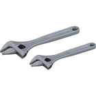 Gray Tools 2 Piece Adjustable Wrench Set, 8" & 12", Matt Finish-Contains: 8" & 12" Adjustable Wrenches.